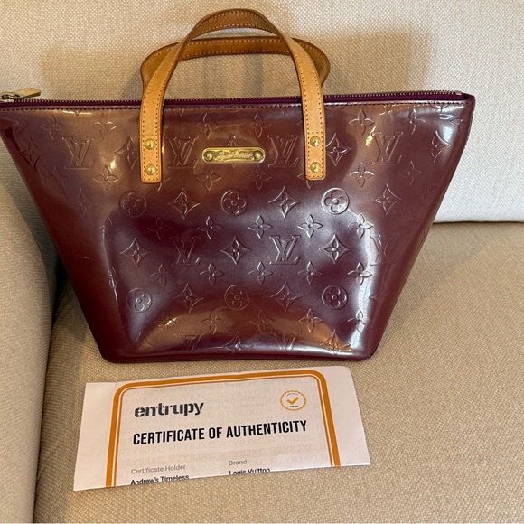 LOUIS VITTON Vernis Bellevue PM Amarante Tote Bag - Picture 13 of 14